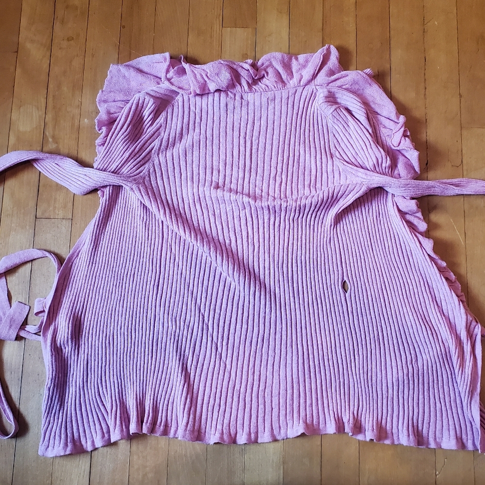 Moda International Ruffle Wrap Top - Picture 2 of 4